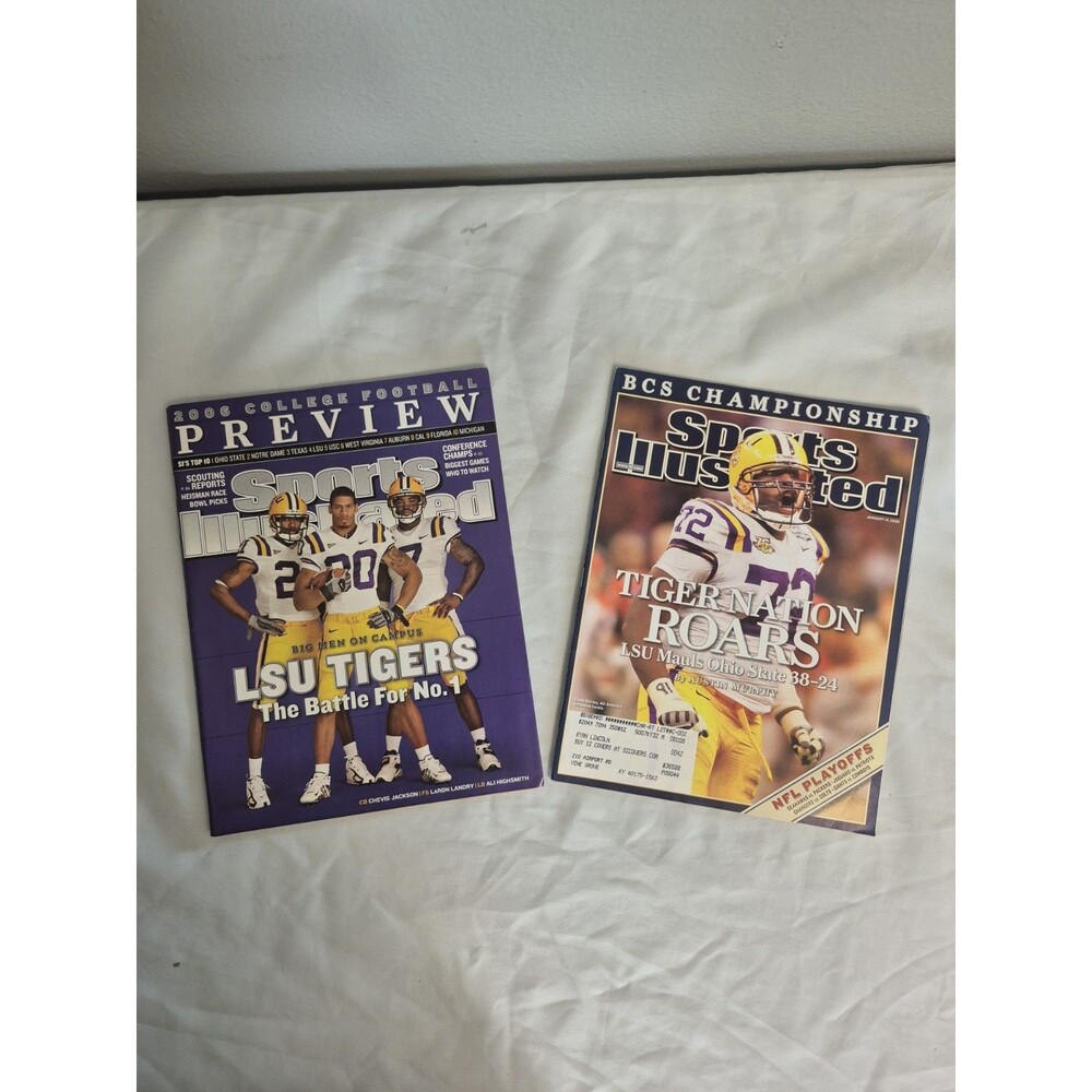 Lot of 2 Sports Illustrated LSU Tigers Magazines – 2006 Season